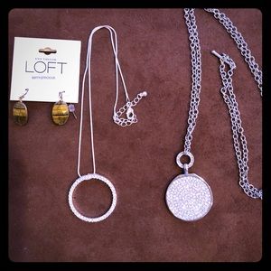 Chic group of necklaces and set of earrings!